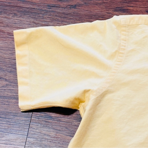 Vintage Ralph Lauren Short Sleeve Button Down Casual Cotton Shirt Yellow Medium - Picture 3 of 12